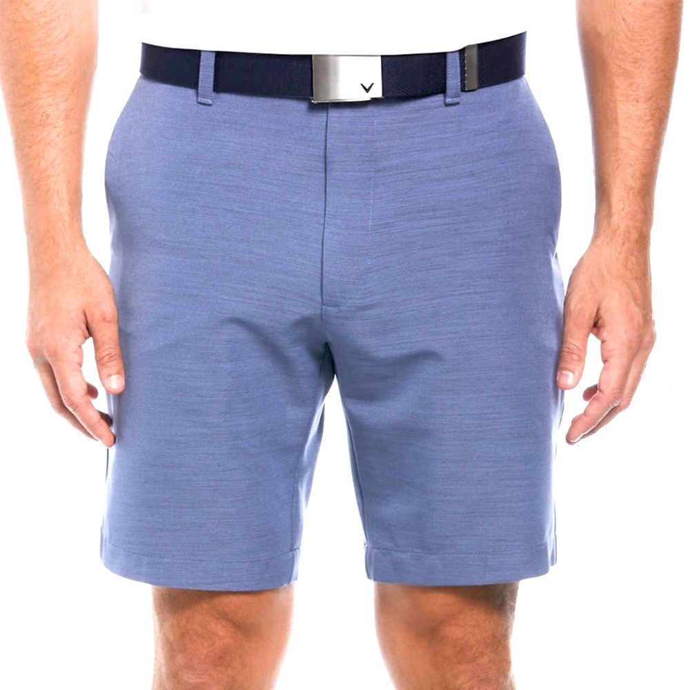 Callaway Heather Blue Flat Front Men Shorts Size 36 NWT